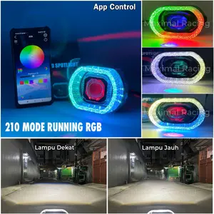 Projie Biled Matrix X1 Original 4,5 Inchi Kipas 5D Shroud Krystal Akrilik RGB Aplikasi