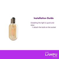 Gambar Lampu Bulb LED Edison Retro Vintage T45 4W / 4 Watt E27 - Warm White dari Pusat Lampu Jakarta Kota Administrasi Jakarta Pusat 4 Tokopedia