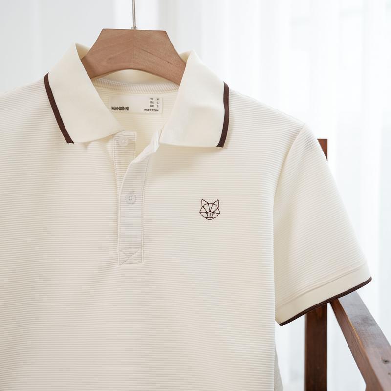 Áo Thun Nam Cao Cấp Polo FOX Cổ Bẻ MANDINNI Menswear Có Cổ