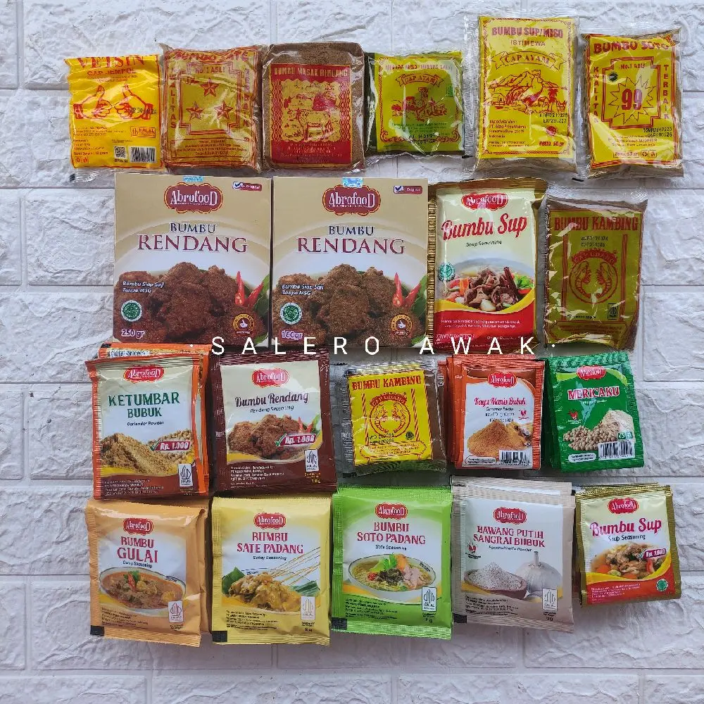 SALERO AWAK Bumbu minyak soto miso sate rendang padang cap ayam udang Instan abrofood abadi