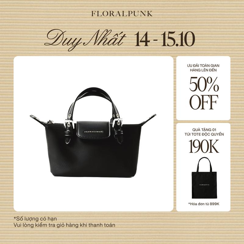 Túi Xách Floralpunk City Shopper Mini - Nylon Cao Cấp, Quai Da PU - Đeo Chéo/Xách Tay Thời Trang