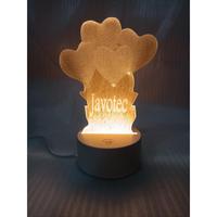 Gambar Lampu Hias LED 3D/Lampu Tidur  Hias/ Acrilyc Tranparan Kaca Javotec Akrilik Kuning Set - Love, Kuning dari GEN@SHOP88 Kota Surabaya 4 Tokopedia