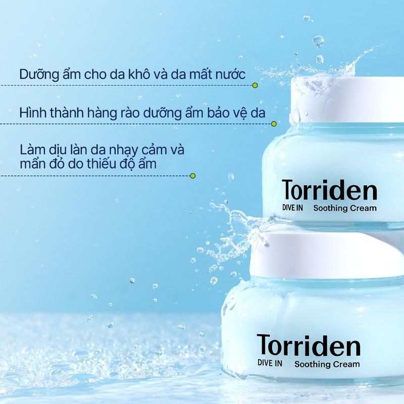 Kem Dưỡng Torriden Làm Dịu Mát, Dưỡng Ẩm Da 100ml DIVE-IN Low Molecular Hyaluronic Acid Soothing Cream | HASAKI BEAUTY 5