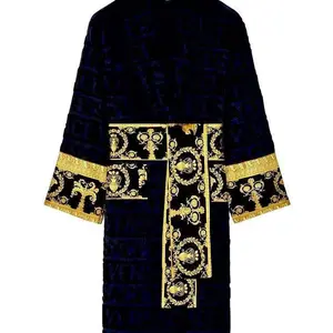 Luxury Plush Unisex Bathrobe with Sash Pockets Long Sleeves  Elegant Ultra-Soft Home Spa Robe for Couples Adults