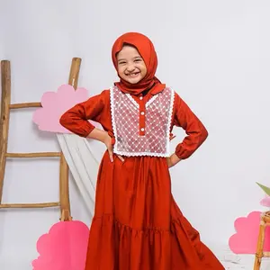 GAMIS LEBARAN! Gamis vest terbaru SET HIJAB