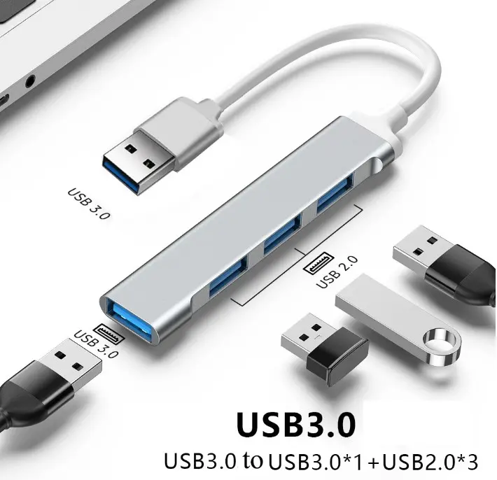 Usb Hub 4 Port Type C 3.0 Otg Adapter Usb Hub 4 in 1 To Type C Usb 4in1 Female To Male Adapter Otg Konektor Port Usb 4 in 1