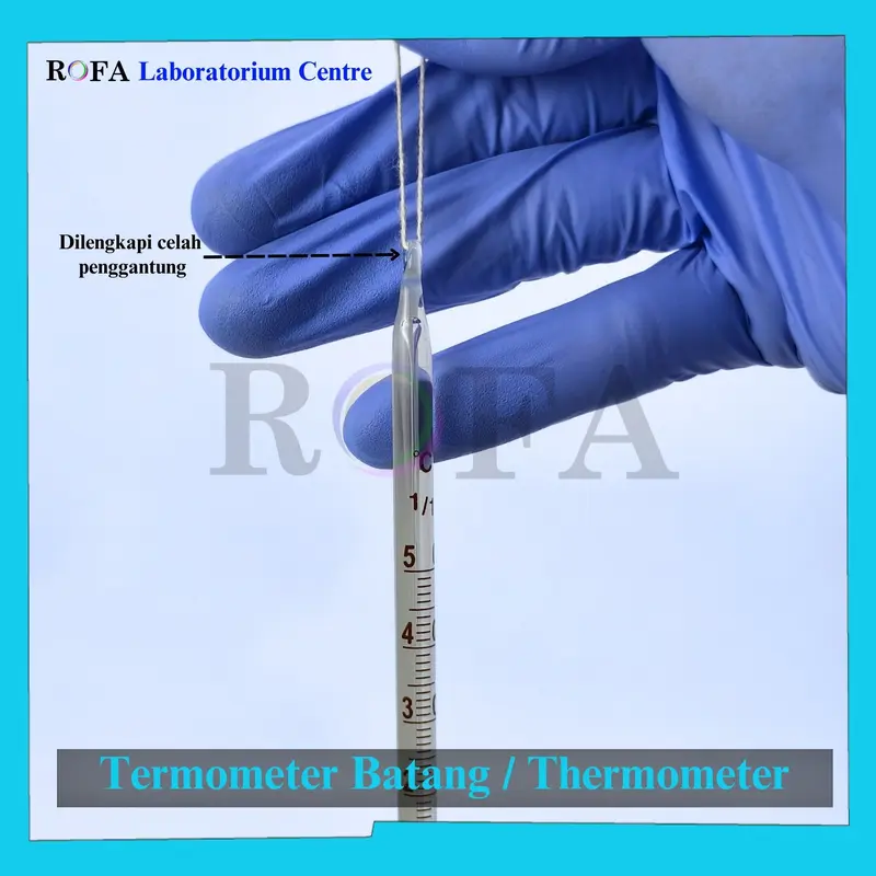 Termometer Kaca / Termometer Batang / Thermometer Laboratorium / Alat Ukur Suhu Temperatur 1