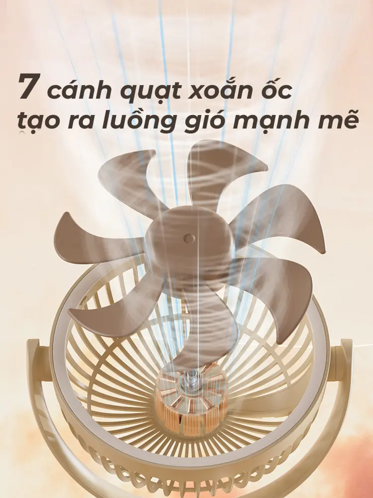 【 TỰ ĐỘNG XOAY 】Quạt Tích Điện, Quạt Kẹp, Quạt Để Bàn, 5 Chế Độ Gió, Công Suất 8W, Không Gây Tiếng Ồn, NKC52 [Bảo Hành 6 Tháng] | BigBuy360 - bigbuy360.vn