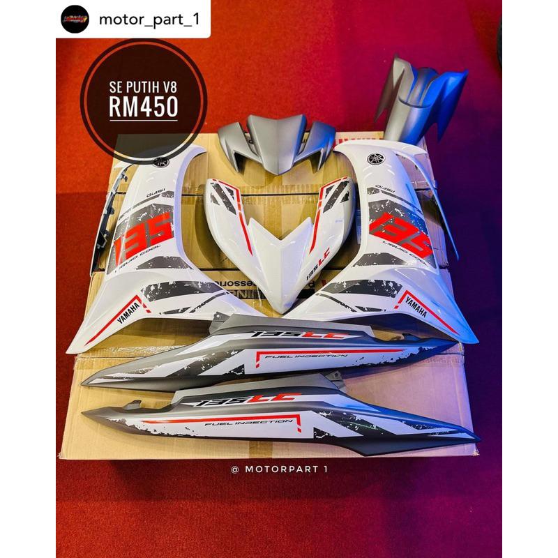 Cover Set Lc Api COVER SET SE PUTIH LC 135 V8 NEW DESIGN ORIGINAL HLY READY STOCK ...