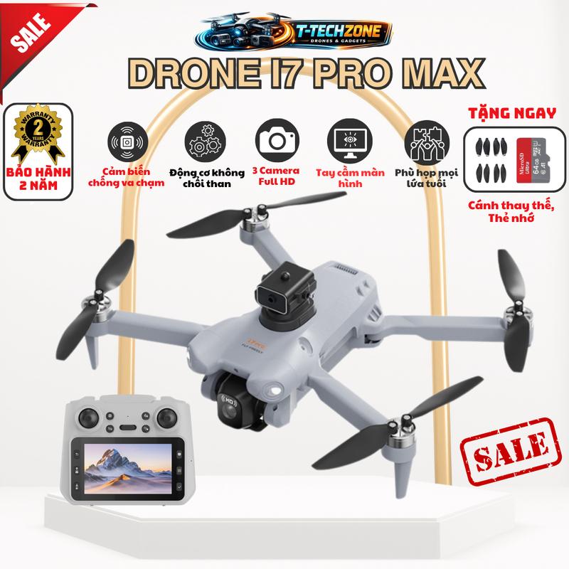 Drone i7 PRO MAX FPV MINI Flycam Máy Bay Điều Khiển Từ Xa Có Cảm Biến Chống Va…