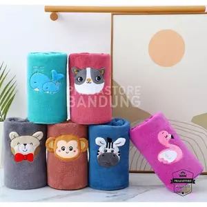 Handuk Mandi Bayi Anak Bulu 50x100 Motif Kumakids Microfiber Daya Serap Tinggi Dan Lembut