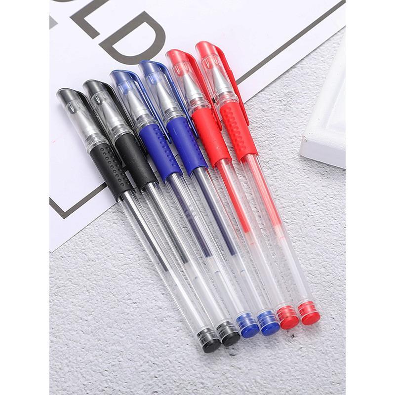 Bút bi bút gel 0.5mm cao cấp mực đều - Ngòi kiểu đạn nước xanh đen đỏ-CKT4U