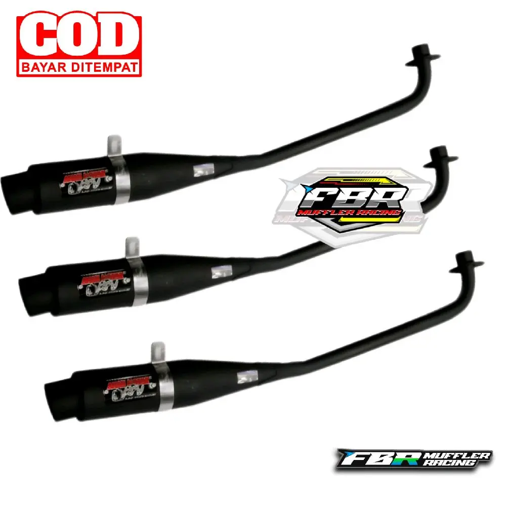 Knalpot Racing Ahao hitam untuk Supra, Jupiter, Vega, Sogun, dan Astrea - Motorcycle Kendaraan Asli Mesin Speed