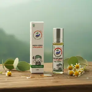 Minyak Angin Lega Napas Aromaterapi Berbasis Pure Essential Oil 8 Minyak Esensial Alami untuk Melegakan Pernapasan dan Mengatasi Hidung Tersumbat
