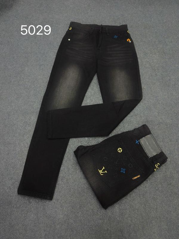    Q5029   Quần jean dài nam Skinny thêu họa tiết sắc nét phía sau túi thời trang họa tiết thêu chữ vẩy sơn nhẹ phong cách thời trang đường phố Menswear 