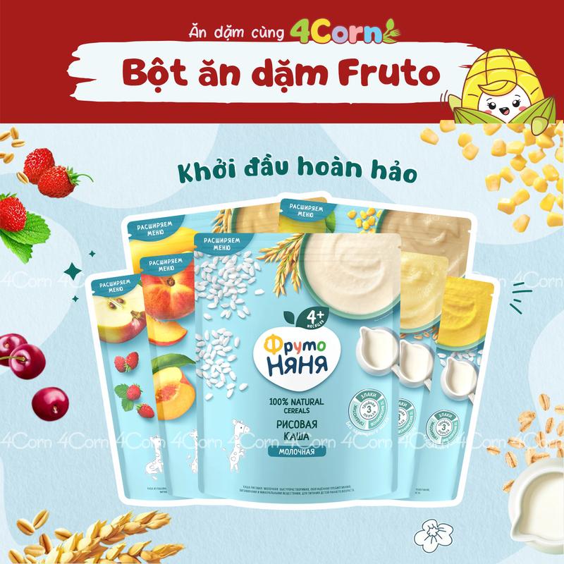 Bột ăn dặm Fruto Nga - Phù hợp giai đoạn khởi đầu - Cho bé 4m+