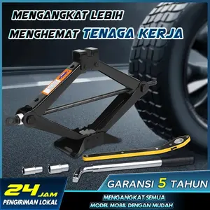 【Gajian Sale May & 6.6】Hydraulic jack 2 ton dengan kunci penyelamatan kerja salib, cocok untuk lift mobil,Sesuai untuk memperbaiki ban mobil Car
