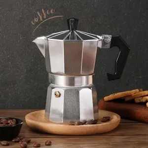 Espresso Coffee Maker Moka Pot Teko Stovetop Filter - Mokapot - Mocha Pot Aluminium Cangkir