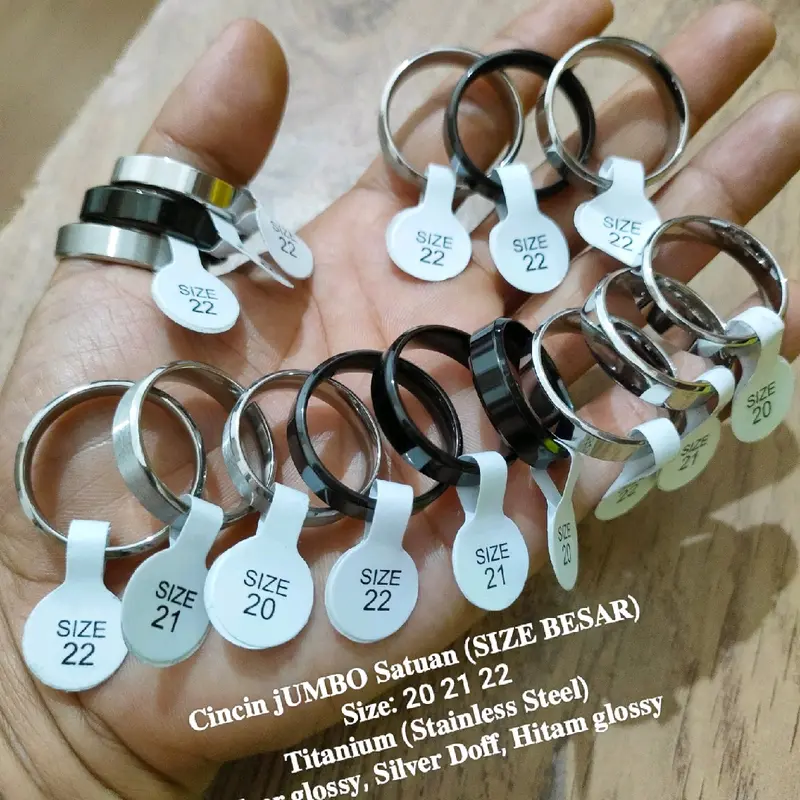 Cincin Titanium size jumbo muat dari BB 90kg sampe 150kg 3