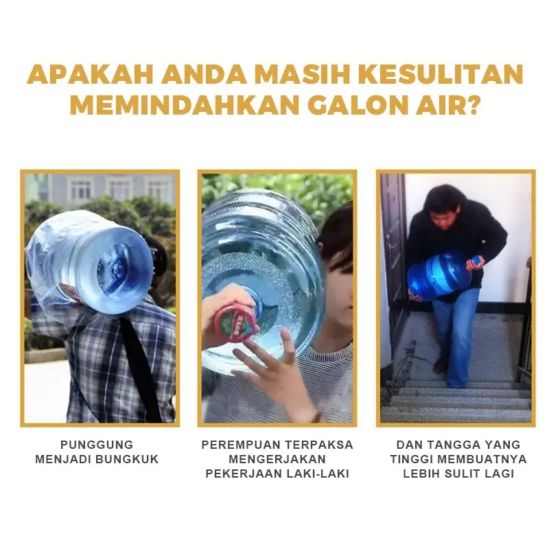 Little Bee Shop [BISA COD] Alat Pengangkat Galon Air Penyangga Dua Gagang Double Pegangan Hemat Tenaga