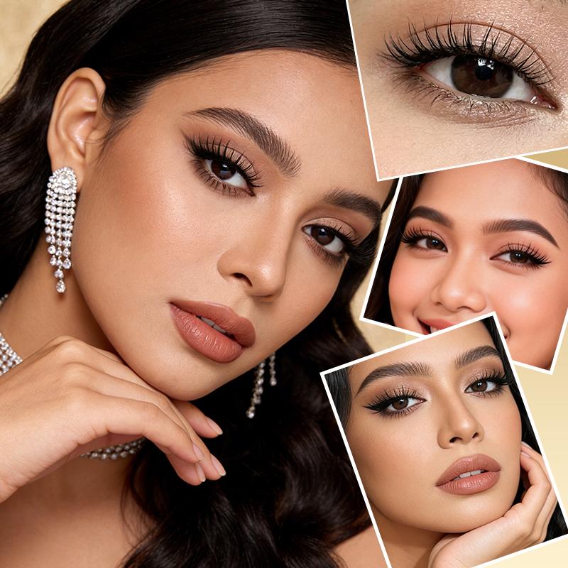 HOHOISYOU Bulu Mata Palsu Tanpa Lem (90PCS) - Koleksi Snowflake, 8-13MM Volume 3D Alami, Dapat Digunakan Ulang, Sempurna untuk Pemula! - Extension, Cleansing Eyelash