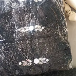 Tulip Outer Tunik Cardigan Brokat Kondangan Kekinian. Brukat  Pesta Kombinasi Tille Brukat Dan Tali Kancing Payet Diamond,Baju Kondangan Bridesmaid Wisuda Motif Random