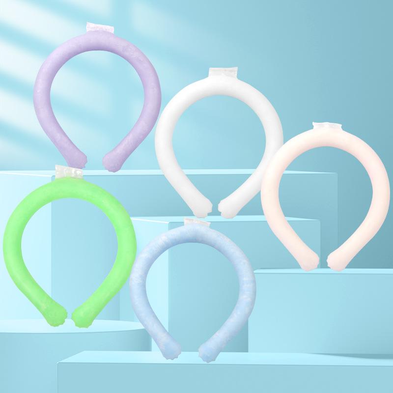 Product Introduction of Summer Outdoor Work Heatstroke Prevention And Cooling Artifact Ice Cooling Neck Ring Ice Pad Ice Pillow Heatstroke Relief Ring Neck Hanging Sports Ring(C56) 18