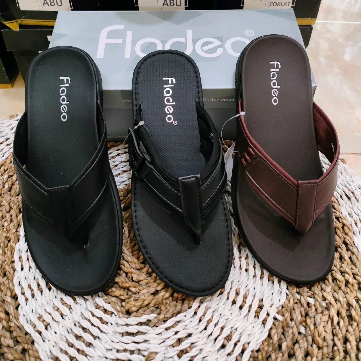 Sendal Fladeo Pria  Sendal kekinian model slop dan jepit kualitas premium