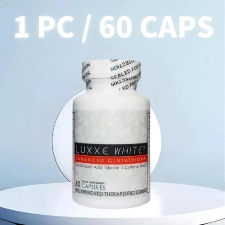 Luxxe White Enhanced Glutathione Capsules - 60 Caps FDA Approved Skin  Whitening & Radiance Supplement for Youthful Glow