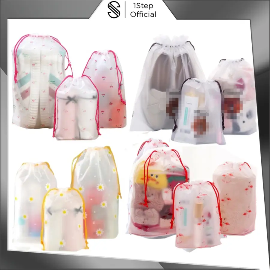 1Step Travel Pouch Cat Organizer Bag Cosmetic Poch Tas Kosmetik Make Up Serbaguna Anti Air R080