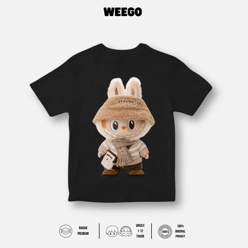 Kaos Anak Laki Laki Perempuan Lengan Pendek Atasan Usia 1-11 Tahun Motif Karakter Labubu Soymilk K166 Full Color Cotton Combed 30s - WEEGO 6