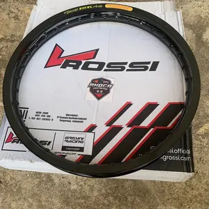 VELG ROSSI HITAM MENGKILAP 140/ 160/185-17 CUSTOM STICKER TAKASAGO EXCEL ASIA untuk Motor Sport dan Touring