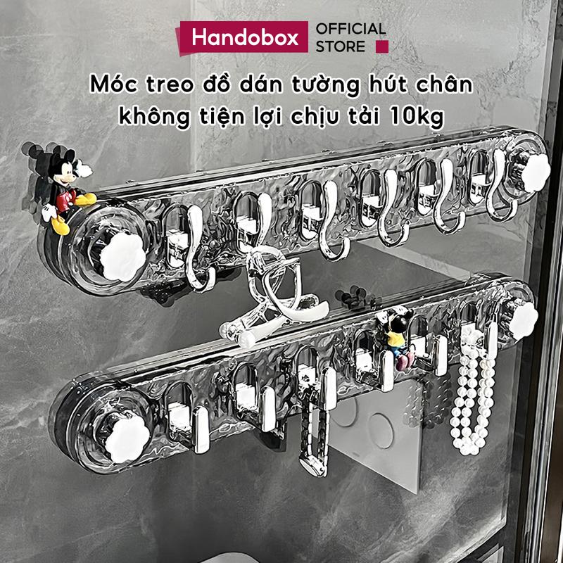 COMBO 2 Móc Treo Tường Nhà Tắm Hút Chân Không Handobox Móc Dán Tường Treo Đồ Đa Năng Dính Tường Tiện Lợi