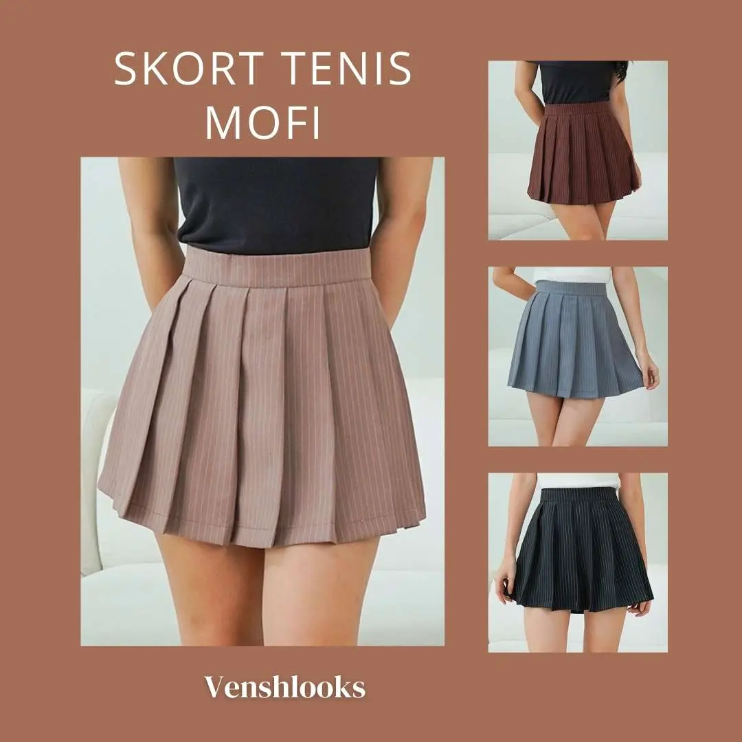 [ Vensh ] Skort Tenis Mofi / Rok Celana Pendek Bawahan Wanita / Mini Skirt Rok Tennis / Mini Skirt Wanita Casual