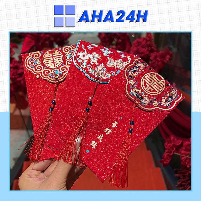  Bao lì xì cưới tết đám hỏi báo hỉ mừng năm mới tua rua sang trọng 