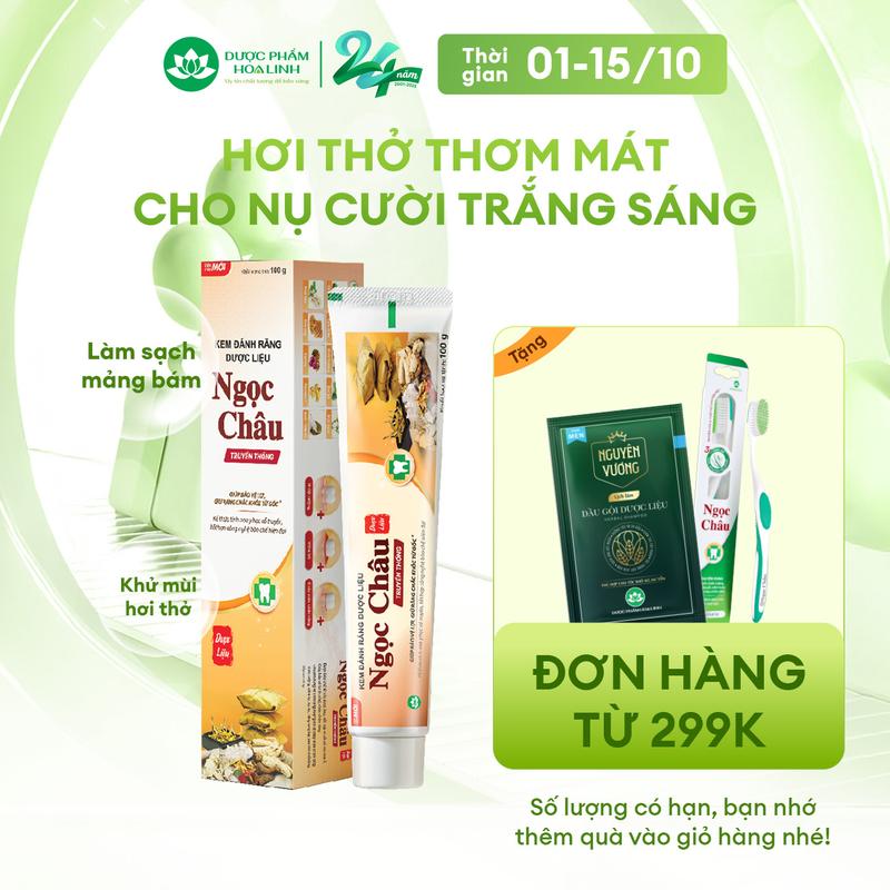 Kem đánh răng dược liệu Ngọc Châu truyền thống 100g