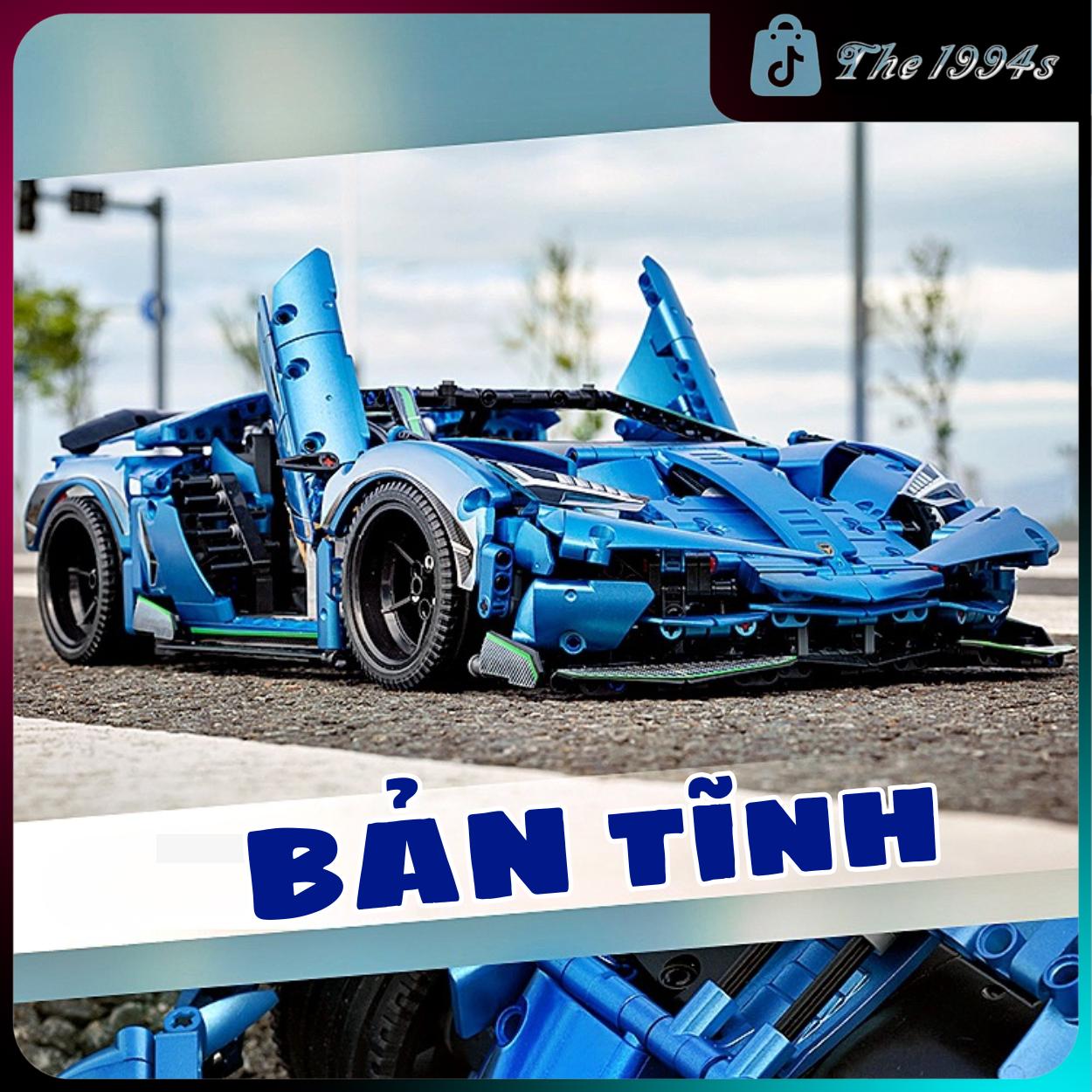 Mô hình lắp ghép xe Lamb0r C0ntennial tỷ lệ 1:10 1922PCS màu xanh
