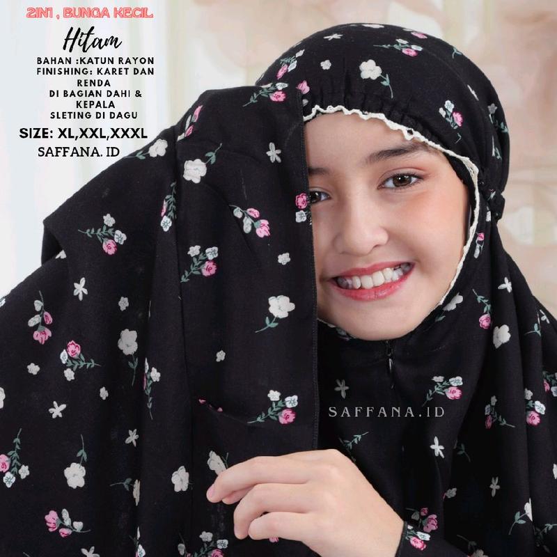 Mukena Anak 2in1 usia 7-15 Tahun Rempel Rayon Motif Pita 4