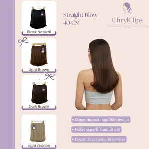 ChrylClips HAIRCLIP BLOW LURUS 40 CM BIG LAYER KOREAN STYLE LURUS BLOW Ukuran Besar Gaya Korea Fungsi Mengatur Rambut Bahan Premium Fiber Cocok untuk Daily Look & Acara Resmi