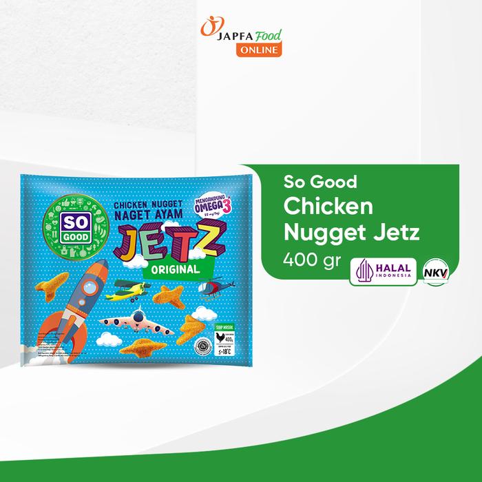 Gambar So Good Chicken Nugget Jetz / Naget Ayam Jetz 400gr dari Japfa Food Online Kota Administrasi Jakarta Timur Tokopedia