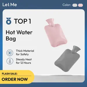 Let Me Kantong Kompres Air Panas Hangat Dingin - TUTUP BIASA TANPA THERMOMETER  Multifunctional Water Bag Pereda Nyeri Alat Kompres Air Hangat Serbaguna LM-AGB2059 [A]