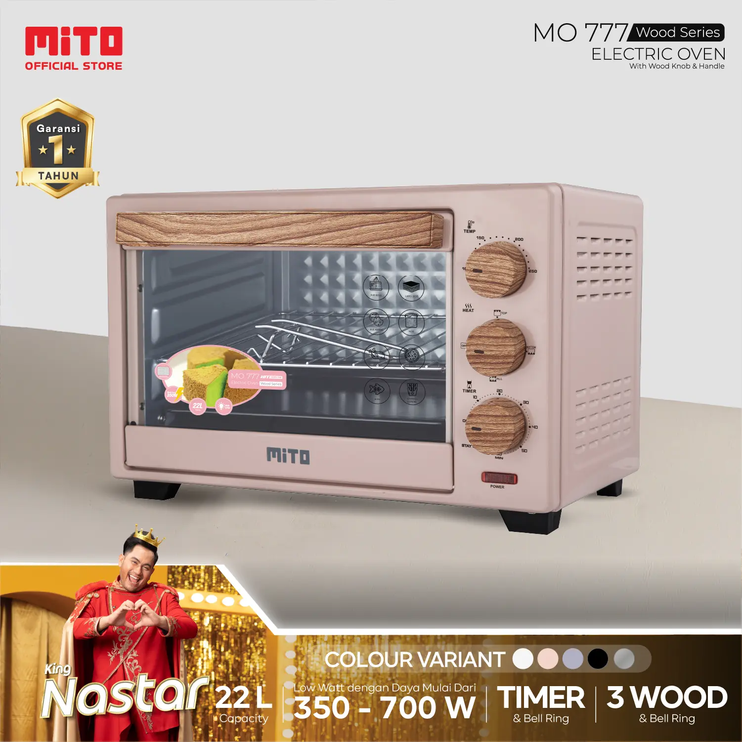 MITO - ELECTRIC OVEN - MO777 HIT MARBLE SERIES - 22L