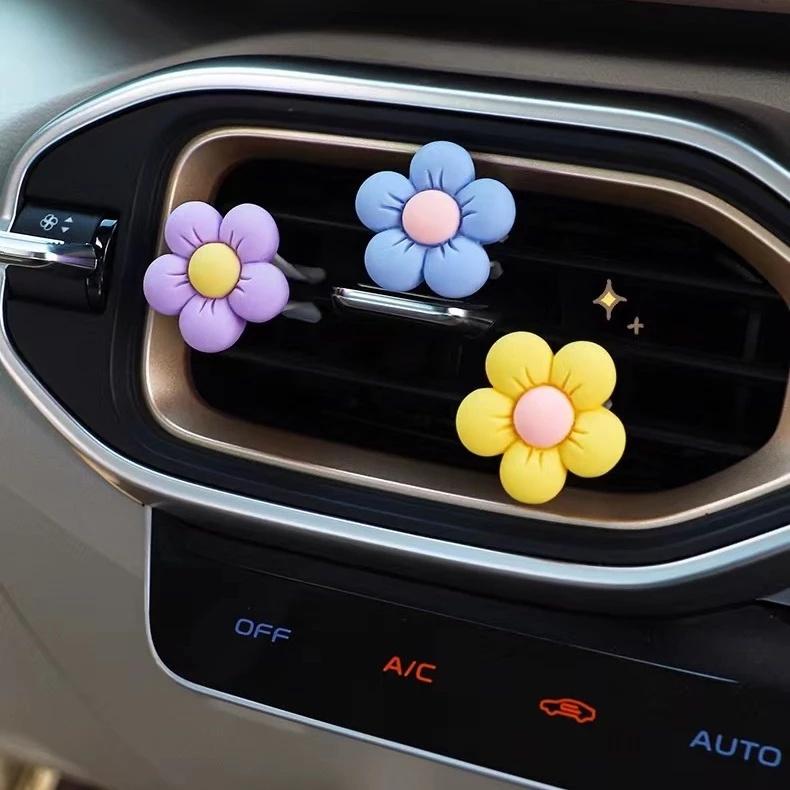 Product Introduction of bunga Baru Dekorasi Mobil Kendaraan Pusat Konsol Dekorasi & Ornamen Lucu Penyembuhan Seri Segar Bergetar Kepala Dekorasi Bunga Car 15