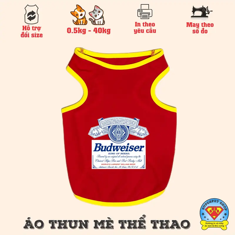 ÁO THÚ CƯNG LO GO B I A KHÔNG TAY ĐỦ MÀU 4