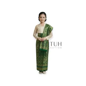 SET ROK LILIT ANAK + SELENDANG/ ROK SONGKET ANAK DAN SELENDANG AKSESORIS WANITA MELAYU SONGKET LILIT DENGAN SELENDANG