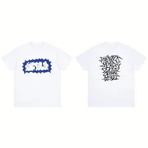 Kaos T-shirt dengan Desain Grafis Streetwear, Warna Hitam & Putih, Pakaian Kasual untuk Pria dan Wanita, Bahan Nyaman untuk Sapggnwjcfz