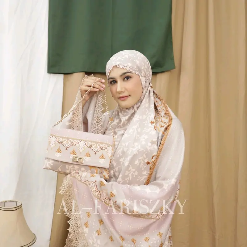 Mukena Dewasa 2in1 Maxmara Silk Premium Renda Cantik Nagita Lembut 4