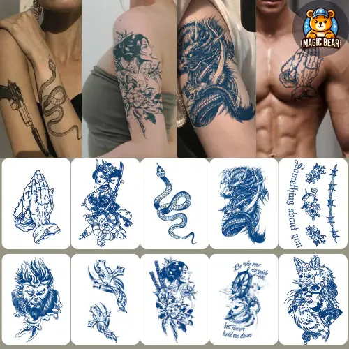Premium Tato Temporer Fruit Ink Tattoo Temporer Tahan Lama Anti Air Tatto Semi Permanen Tahan 15 Hari Cewe Cowo Motif Keren Waterproof Temporary