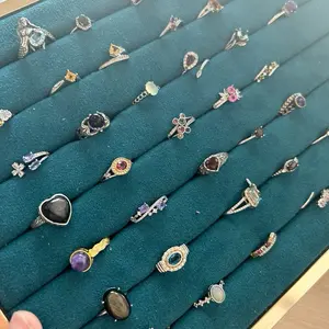 Ring accessoris batu alama crystal natural