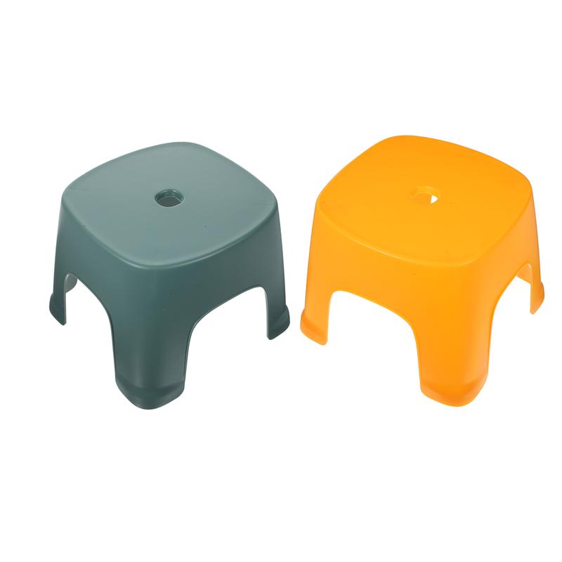 Product Introduction of 2Pcs Household Foot Stool Toilet Stepping Foot Stool Plastic Bathroom Foot Stool Shower Lightweight Shower Lightweight 6